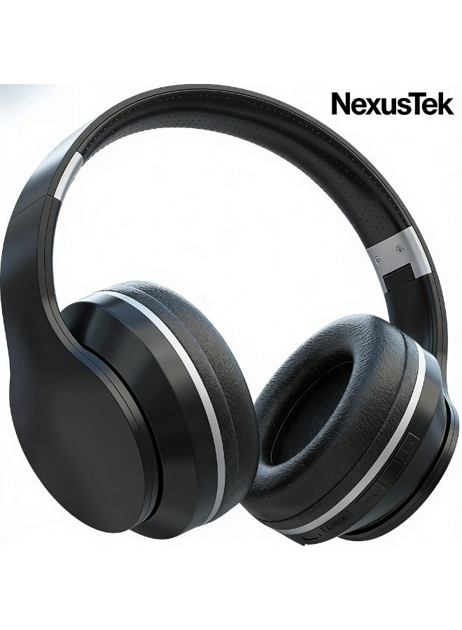 NexusTek 2026 High-End Wireless Over-Ear Headphones, HiFi Stereo Sound, Deep Bass, 3D Spatial Audio, 70H Battery Life, Ergonomic Comfort Fit, for Gaming Music Travel-Black - Image 2